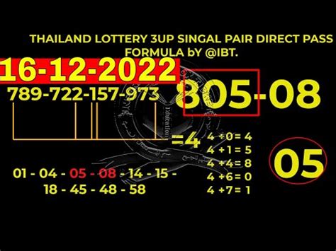 thai lottery 3up direct pass formula|Thai Lottery 3up Direct 1st April 2024 .